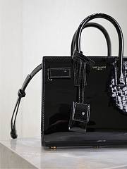 YSL Sac De Jour Bag Black Patent 22x18x10.5cm - 3
