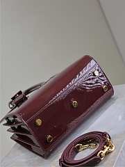 YSL Sac De Jour Bag Red Patent 22x18x10.5cm - 6