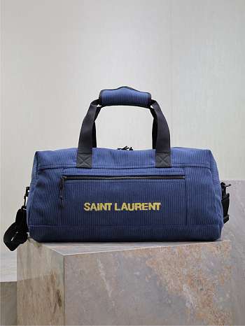 YSL Duxx Duffle Bag Medium Blue 50x26cm