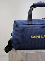 YSL Duxx Duffle Bag Medium Blue 50x26cm - 4