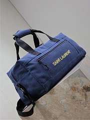 YSL Duxx Duffle Bag Medium Blue 50x26cm - 3