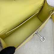 Hermes Kelly 19 Bag Yellow Crocodile Silver 19cm - 5