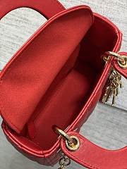 Dior Mini Lady Bag Red Gold 17cm - 6