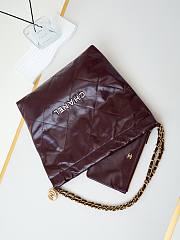 Chanel 22 Handbag Red Wine Gold 35x37x7cm - 3