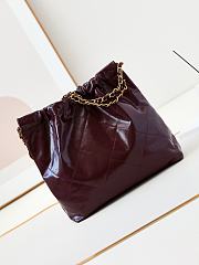 Chanel 22 Handbag Red Wine Gold 35x37x7cm - 4