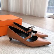 Hermes Kiara Brown Pump 4cm - 3