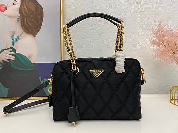 Prada Black Nylon Medium Shoulder Bag 27x10x20cm