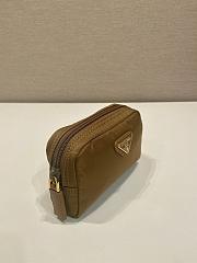 Prada Nylon Pouch Brown 12x8x3.5cm - 2