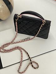 Chanel 23P Woc Flap Bag Black Pink Lambskin 17cm - 5