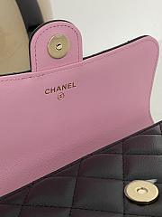 Chanel 23P Woc Flap Bag Black Pink Lambskin 17cm - 2