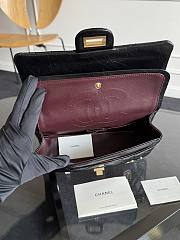 Chanel 2.55 Flap Bag Black Lambskin 25x6x16cm - 2