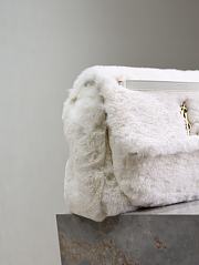 YSL Medium Niki Bag Fur White 32x23x9cm - 6