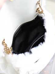 YSL Medium Niki Bag Fur White 32x23x9cm - 5