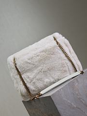 YSL Medium Niki Bag Fur White 32x23x9cm - 3