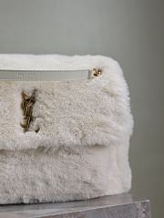 YSL Medium Niki Bag Fur White 32x23x9cm - 2