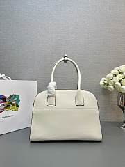 Prada Medium Leather White Tote Bag 32x23.5x16cm - 5