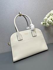 Prada Medium Leather White Tote Bag 32x23.5x16cm - 3