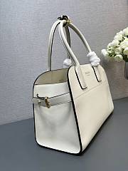 Prada Medium Leather White Tote Bag 32x23.5x16cm - 2