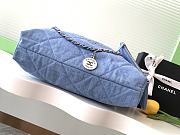 Chanel 22 Handbag Blue Denim 35x37x7cm - 5