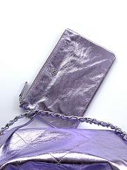 Chanel 22 Handbag Purple Metallic 35x37x7cm - 4