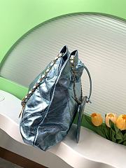 Chanel 22 Handbag Blue Metallic 35x37x7cm - 3