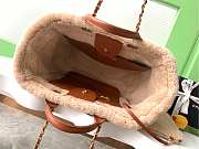 Chanel Shopping Bag Shearling Lambskin Gold Brown 38cm - 6