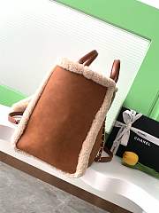 Chanel Shopping Bag Shearling Lambskin Gold Brown 38cm - 3