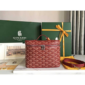 Goyard Muse Vanity Case Bag Red 16x14x20cm