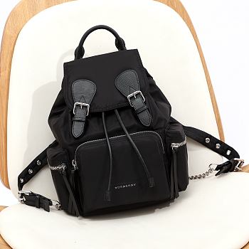 Burberry Medium Military Backpack Black 22x33cm