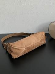 Prada Aimee Medium Suede Shoulder Bag 31x18x10cm - 5