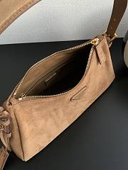Prada Aimee Medium Suede Shoulder Bag 31x18x10cm - 6