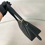 Prada Aimee Medium Leather Shoulder Bag Black 31x18x10cm - 2