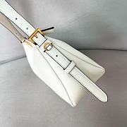 Prada Aimee Medium Leather Shoulder Bag White 31x18x10cm - 2