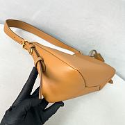 Prada Aimee Medium Leather Shoulder Bag Cognac 31x18x10cm - 6
