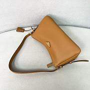 Prada Aimee Medium Leather Shoulder Bag Cognac 31x18x10cm - 5