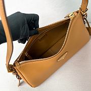 Prada Aimee Medium Leather Shoulder Bag Cognac 31x18x10cm - 3
