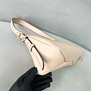 Prada Aimee Medium Leather Shoulder Bag Beige 31x18x10cm - 5