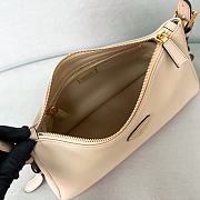Prada Aimee Medium Leather Shoulder Bag Beige 31x18x10cm - 3