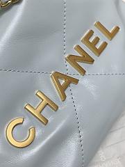 Chanel Mini 22 Handbag Light Blue Gold 20cm - 4