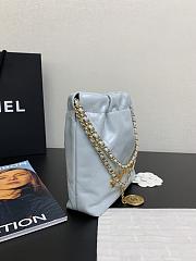 Chanel Mini 22 Handbag Light Blue Gold 20cm - 5