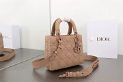 Dior Small Lady Bag Matte Pink 20cm - 4