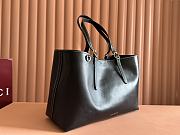 Gucci GG Emblem Medium Tote Bag Full Black 38x25x15cm - 4