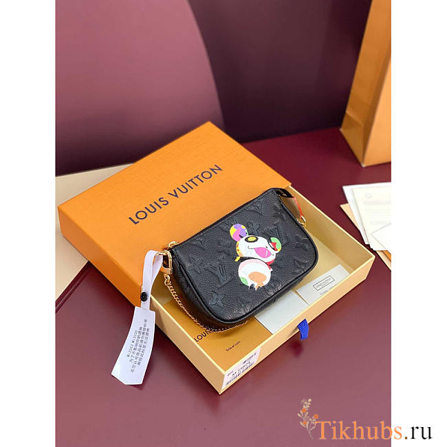 Louis Vuitton LV x TM Mini Pochette Black 15.5x10.5x4cm - 1
