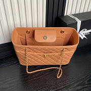 Chanel Shopping Tote Bag Caramel Lambskin Gold 32x24x12cm - 6
