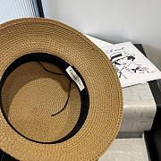 Dior D-Bobby Brim Hat Straw Black  - 5