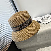 Dior D-Bobby Brim Hat Straw Black  - 4