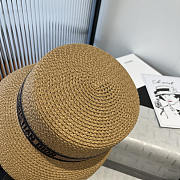 Dior D-Bobby Brim Hat Straw Black  - 3