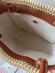 Valentino Garavani VLogo Small Raffia Tote Bag  - 6