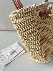 Valentino Garavani VLogo Small Raffia Tote Bag  - 5