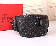 Valentino Garavani Black Studded Waist Bag 20x11x8cm - 4